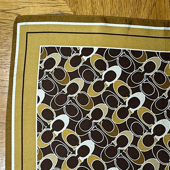 COACH Signature Silk Scarf - Picture 5 of 13